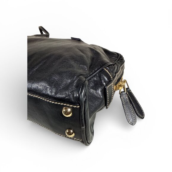 Gucci Vintage “Joy Boston Bag” – Black Leather – Gold Hardware - Picture 7 of 10